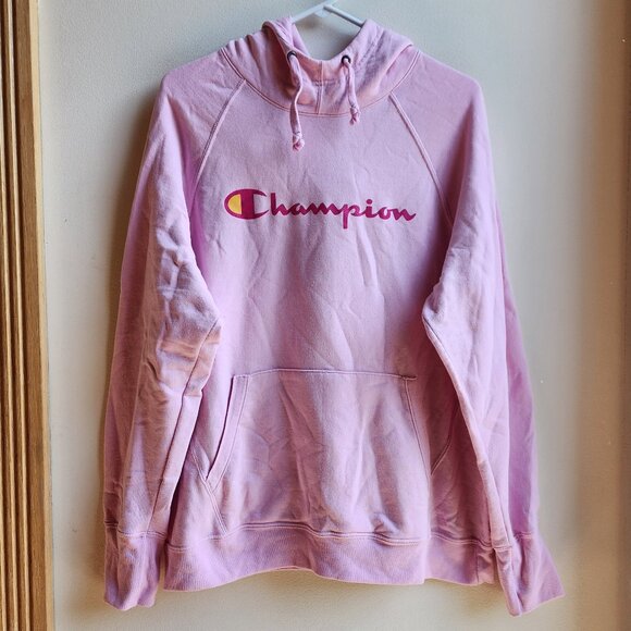 Champion Pink Hooded Sweatshirt Size XL - Picture 1 of 14